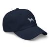 Norrbottenspets hat, Embroidered Unisex Baseball hat, Norrbottenspets Gifts, Dog mom dad hat. Navy view 2