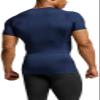 TSLA Men's UPF 50+ Quick Dry Short Sleeve Compression Shirts, Athletic Workout Shirt, Water Sports Rash Guard, Athletic Top Navy, X-Large view 2