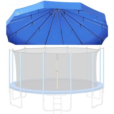 FAJOME Trampoline Canopy with Frame, Blue, 8FT, Octagonal, Children, Unisex, Outdoor Protection, UV30, Water-Proof, Dust-Proof, Easy to Assemble, 100% Customer