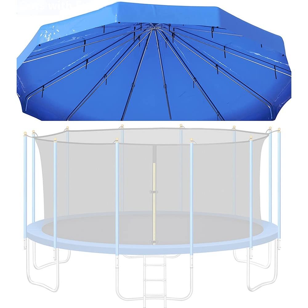 FAJOME Trampoline Canopy with Frame, Blue, 8FT, Octagonal, Children, Unisex, Outdoor Protection, UV30, Water-Proof, Dust-Proof, Easy to Assemble, 100% Customer