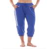 KaiDi Women's Summer Capri Joggers Athletic High Waist Crop Pants with Pockets Workout Athletic Yoga Running Casual Wear (2XL, Royal Blue) view 4
