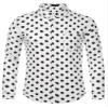 Lars Amadeus Men's Button Down Polka Dots Printed Shirts White XL view 1