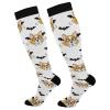 Wusikd Halloween Corgi Dog Compression Socks for Women and Men Circulation Bat Long Socks for Athletic Running 1 view 1