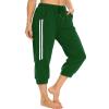 KaiDi Womens Capri Jogger Cargo Pants Sweatpants for Women with Pockets Workout Athletic Sports Gym Casual Wear (2XL, Dark Green) view 2