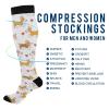 Wusikd Cartoon Corgi Dog Compression Socks for Women and Men Circulation Cute Long Socks for Athletic Running 1 view 4