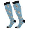 Wusikd Cute Welsh Corgi Compression Socks for Women and Men Circulation Puppy Long Socks for Athletic Running 1 view 1