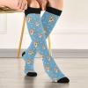 Wusikd Cute Welsh Corgi Compression Socks for Women and Men Circulation Puppy Long Socks for Athletic Running 1 view 2