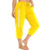 KaiDi Capri Sweatpants for Women Joggers Cropped with Pockets Sweat Pants Summer Yoga Athletic Workout (2XL,Yellow) view 2