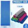 Redbaker 120 Pcs Cooling Towel Bulk for Neck and Face, Cool Cold Quick Dry Chilly Towel, Microfiber Ice Towel for Hot Weather Yoga Sports Golf Running Fitness Workout view 2