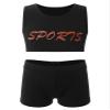 Sxiwei Kids Girls 2pcs Workout Suit Gymnastics Dance Tank Top And Booty Shorts Clothes Set Red 16 Years view 1
