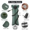 Outplea Tactical Hydration Pack Backpack with 3L Water Bladder for Men, Leakproof Military Rave Water Backpack for Running Hiking Cycling Jogging Festival, Black view 2
