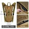 Outplea Tactical Hydration Pack Backpack with 3L Water Bladder for Men, Leakproof Military Rave Water Backpack for Running Hiking Cycling Jogging Festival, Khaki view 3