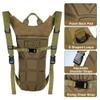 Outplea Tactical Hydration Pack Backpack with 3L Water Bladder for Men, Leakproof Military Rave Water Backpack for Running Hiking Cycling Jogging Festival, Khaki view 4