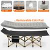 Fragess Portable Camping Cot, 600LBS Max Load, Extra Wide with Thick Mattress, Folding Cot for Outdoor Camping/Office, Home Nap (Grey) view 4