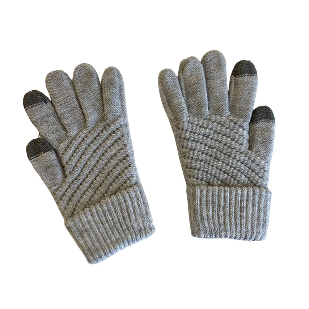 leasote Women Winter Gloves Heat Retention Men Outdoor Gloves Cold-proof Camping Grey