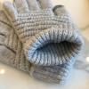 leasote Women Winter Gloves Heat Retention Men Outdoor Gloves Cold-proof Camping Grey view 2