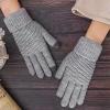 leasote Women Winter Gloves Heat Retention Men Outdoor Gloves Cold-proof Camping Grey view 3