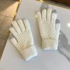 leasote Women Winter Gloves Heat Retention Men Outdoor Gloves Cold-proof Camping White view 2