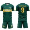 ORKY Kids Customize Soccer Jersey, Quick Dry Sublimation Boy Futbol Shirt Short Set, Personalize Name Girl Team Outfit(Green 160cm) view 4