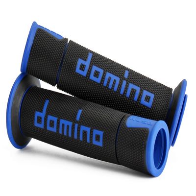 Domino Racing A450 Motorcycle Road Race Grips (Pair) (Blue/Black)