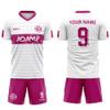 ORKY Kids Customize Soccer Jersey, Quick Dry Sublimation Boy Futbol Shirt Short Set, Personalize Name Girl Team Outfit(White 130cm) view 4