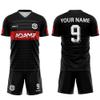 ORKY Kids Customize Soccer Jersey, Quick Dry Sublimation Boy Futbol Shirt Short Set, Personalize Name Girl Team Outfit(Black 120cm) view 4