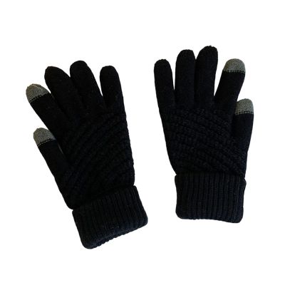 leasote Women Winter Gloves Heat Retention Men Outdoor Gloves Cold-proof Camping Black