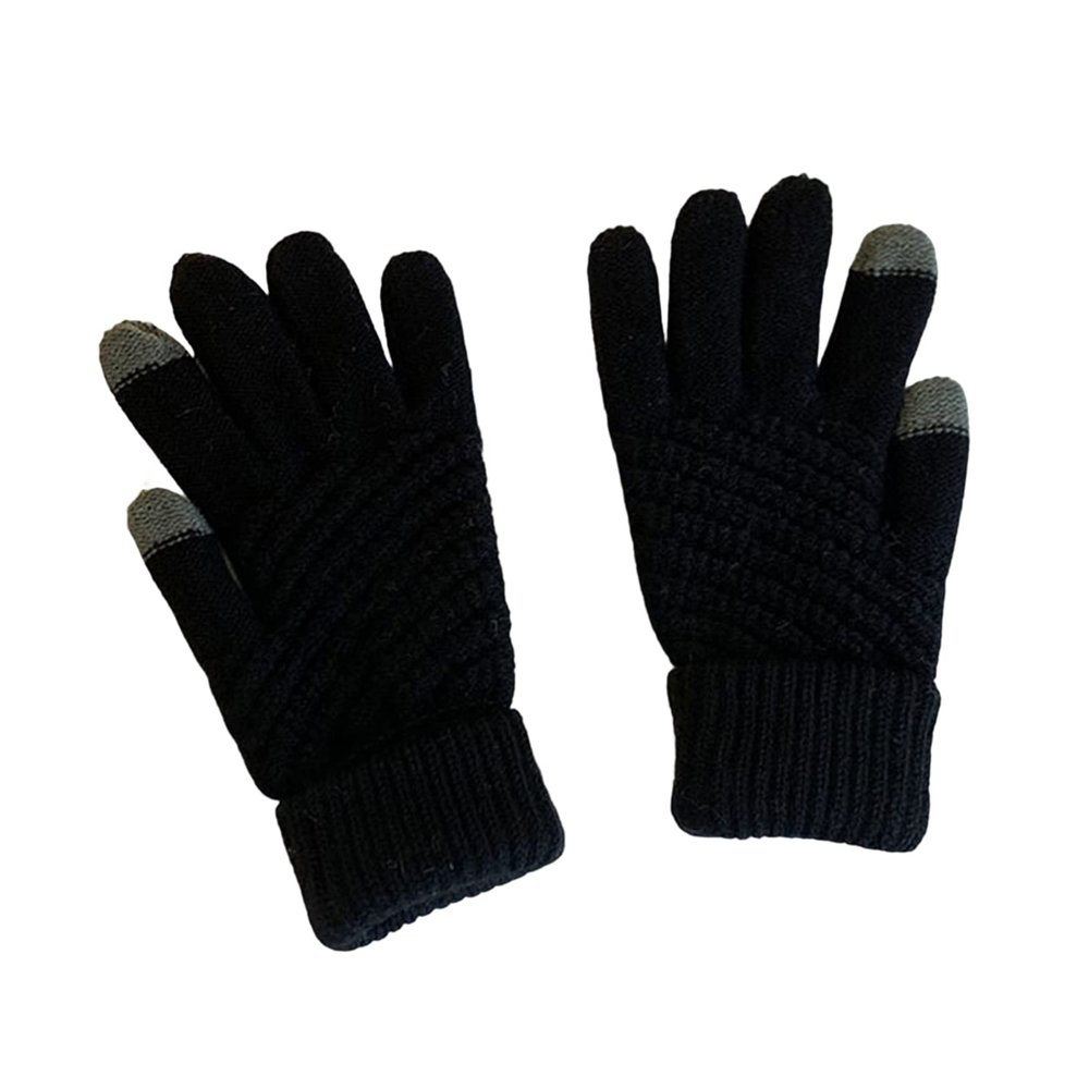 leasote Women Winter Gloves Heat Retention Men Outdoor Gloves Cold-proof Camping Black