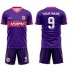 ORKY Kids Customize Soccer Jersey, Quick Dry Sublimation Boy Futbol Shirt Short Set, Personalize Name Girl Team Outfit(Purple130cm) view 4