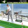XCSOURCE Wooden Golf Putter Stand, Golf Club Holder Stand Floor Display Rack, Golf Club Rack for 8 Clubs and 12 Balls Storage, Golf Club Organizer for Indoor Home Office Club Simulator view 4