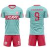 ORKY Kids Customize Soccer Jersey, Quick Dry Sublimation Boy Futbol Shirt Short Set, Personalize Name Girl Team Outfit(Pink 100cm) view 4