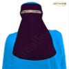 Womens Half Niqab Nosepiece Face Cover Veil Breathable Clothing For Muslim Islam Islamic Hijab Hejab Women Burqa Jilbab Abaya (Egg Plant) view 2