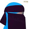 Womens Half Niqab Nosepiece Face Cover Veil Breathable Clothing For Muslim Islam Islamic Hijab Hejab Women Burqa Jilbab Abaya (Egg Plant) view 3
