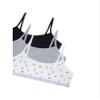 Maidenform Girl's Cotton Crop Training Bra, Fruit Fun/Heather Grey/Black, X-Large 3 Pack view 1