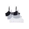 Maidenform Girl's Cotton Crop Training Bra, Fruit Fun/Heather Grey/Black, X-Large 3 Pack view 2