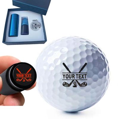 Custom Golf Ball Stamp Markers,Personalized Golf Ball Stamper with Ink Reusable Golf Ball Mark Your Own Golf Ball Stamp Golfer Gift