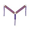 Tough 1 Printed Nylon Breastcollar Purple Tooled view 1