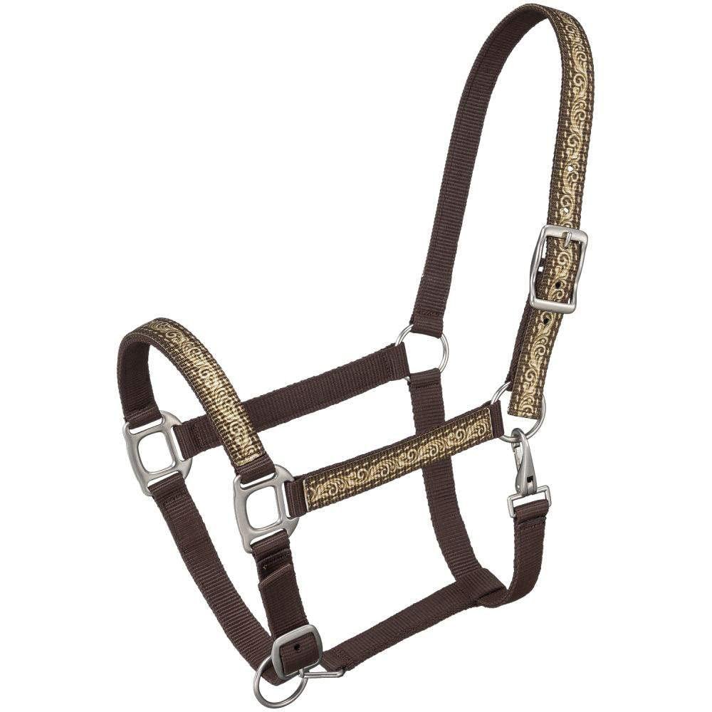 Tough 1 Nylon Halter Printed Overlay Brown Tool