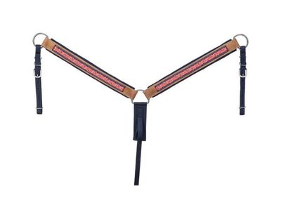 Tough 1 Printed Nylon Breastcollar Navy Tooled