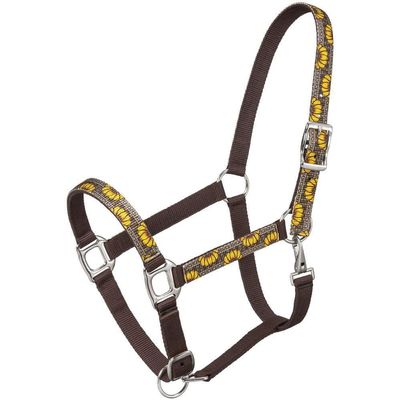 Tough 1 Nylon Halter Printed Overlay Sunflower