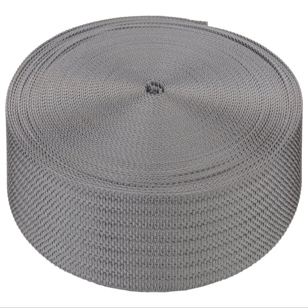 Country Brook Design 3/4 Inch Silver Polyester Webbing Closeout, 100 Yards