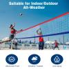 YNSZAS  Professional Volleyball Net Heavy Duty, 46 FT Aircraft Wire Cable, Upgraded Weather Resistant, Portable for Outdoor & Indoor, Pool, Trees, Backyard, Yard, Beach, Park, 32x3FT (Net Only) view 2