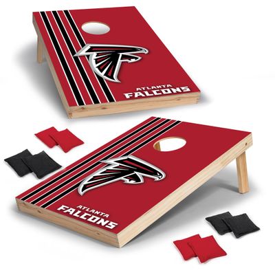 Wild Sports 2' x 3' Solid Wood Cornhole Set with Direct Print HD Team Graphics Great Gift for Any Football Fan! Bean Bag Toss Family Outdoor Games NFL Atlanta Falcons