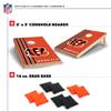 Wild Sports 2' x 3' Solid Wood Cornhole Set with Direct Print HD Team Graphics  Great Gift for Any Football Fan! Bean Bag Toss Family Outdoor Games  NFL Cincinnati Bengals view 2