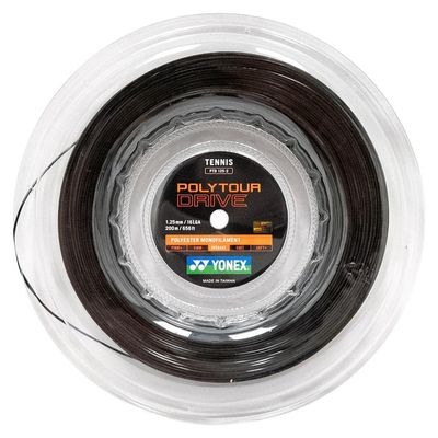 YONEX Poly Tour Drive 125/16L String Reel, Black