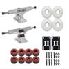Independent Skateboard Trucks Andrew Reynolds Hollow Mid 129 7.75" with 52mm Wheels, ABEC 5 Bearings, Mounting Hardware, Optional Risers Included view 1