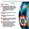 Country Brook Design - Tie Dye Flowers Polyester Webbing (1 1/2 Inch, 10 Yards) view 3