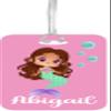 Bookbag Tag, Mermaid Gifts for Girls, Personalized Backpack Name Tag with Strap, Kids Luggage, Cute Birthday Present for Kids view 1