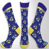 Sports-Themed Socks (US, Numeric, 8, 11, Regular, Regular, Volleyball) view 3