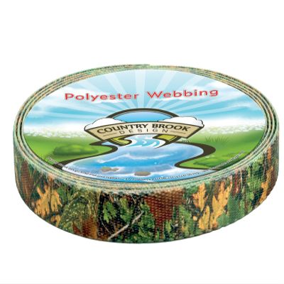Country Brook Design - Southern Forest Camo Polyester Webbing (5/8 Inch, 50 Yards)